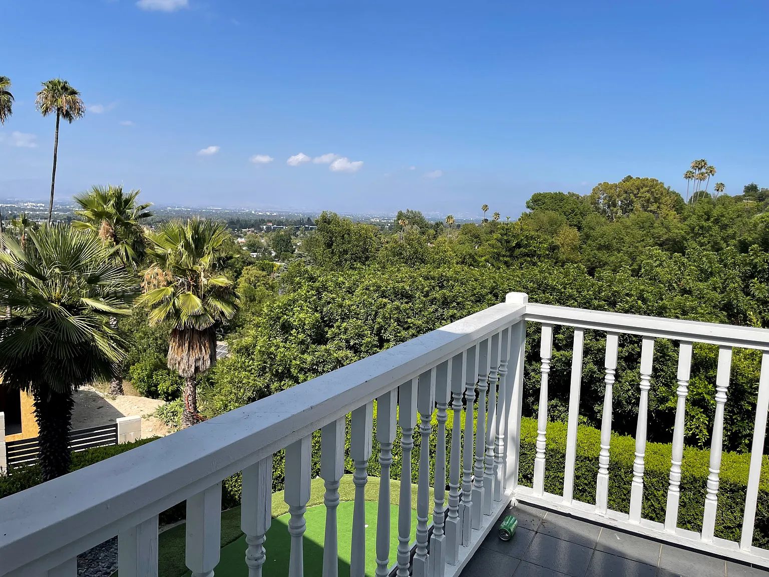 The view over the hills from the residence balcony